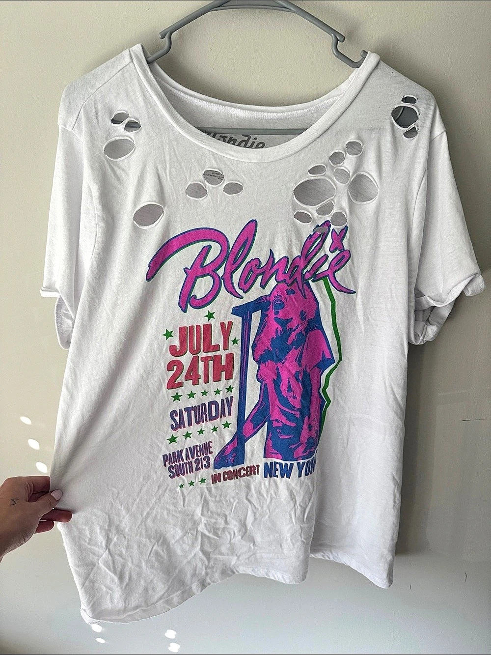 Blondie July 24th New York concert tee Graphic Concert Tee Size Medium